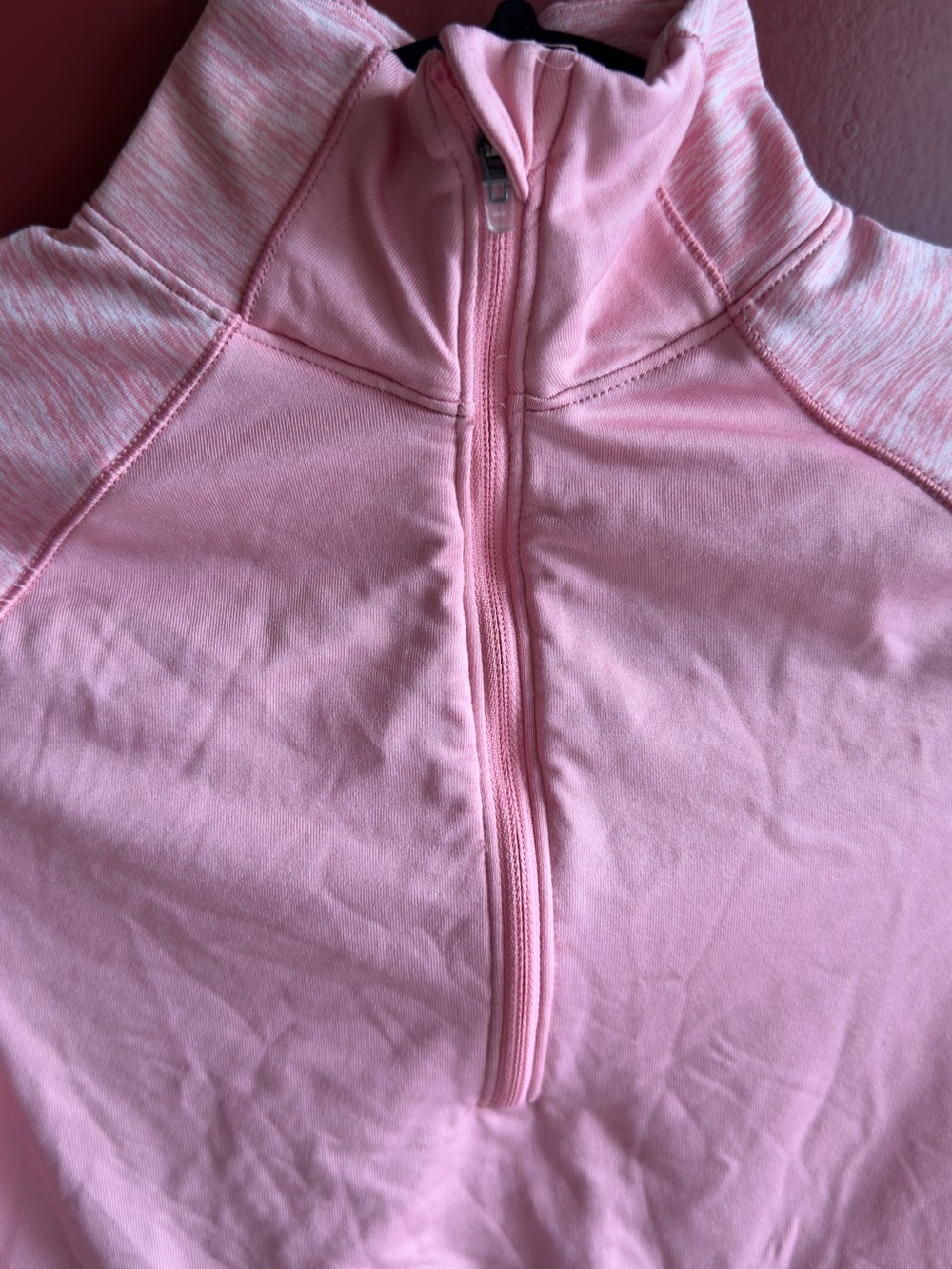 DSG Pink Heathered Half-Zip Performance Pullover - Picture 2 of 5